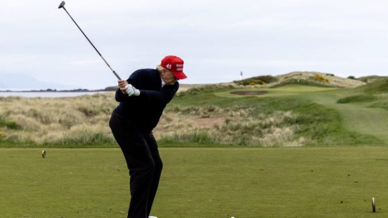 Trump heads to Scotland, continues ironing out trade deals after notching six months back in office